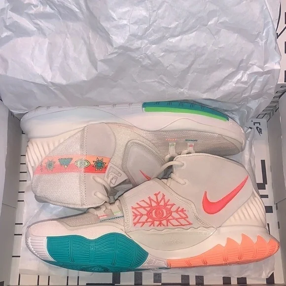 Nike Kyrie 6 N7 Cream Flash Mens Size 10.5 Sneakers